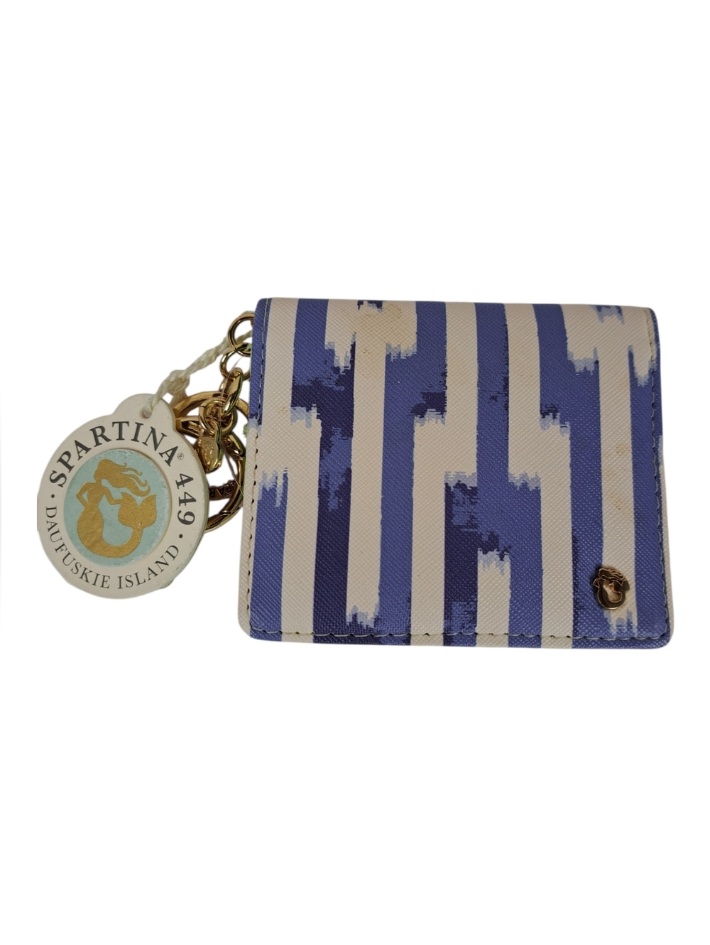 Spartina 449 Oyster Alley Mini Wallet - RETIRED & HTF Blue & Cream NWT